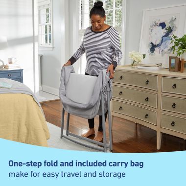 Graco&reg; DreamMore&trade; 3-in-1 Portable Bassinet &amp; Travel Crib in Grey. View a larger version of this product image.