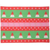 H for Happy&trade; Christmas Gnome Fair Isle Placemat in Red/Green