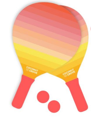 Coconut Grove 4-Piece Beach Paddle Set in Sunset