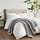 Alternate image 1 for Madison Park Chunky Double Knit Throw Blanket in Grey
