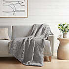 Alternate image 3 for Madison Park Chunky Double Knit Throw Blanket in Grey