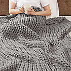 Alternate image 2 for Madison Park Chunky Double Knit Throw Blanket in Grey