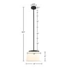 Alternate image 4 for Hampton Hill Lansing Single-Light Pendant in Black with Fabric Shade