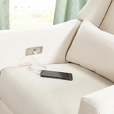 Babyletto Kiwi Glider Recliner with Electronic Control and USB in Performance Cream. View a larger version of this product image.
