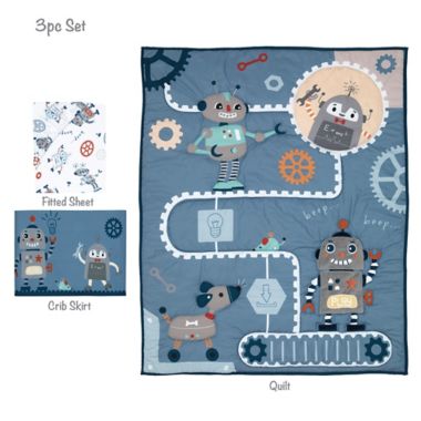 Robbie Robot 3-Piece Crib Bedding Set. View a larger version of this product image.