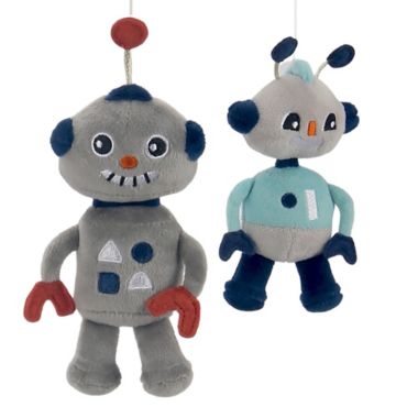 Bedtime Originals&reg; Robbie Robot Musical Mobile in Grey. View a larger version of this product image.