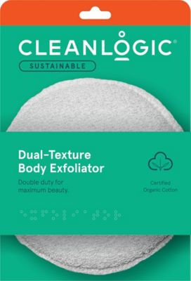 Cleanlogic&reg; Organic Cotton Dual-Texture Body Scrubber