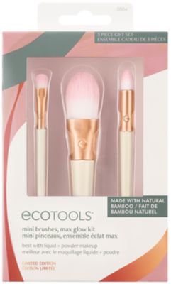 EcoTools&reg; 3-Piece Limited Edition Max Glow Makeup Brush Kit Holiday Gift Set