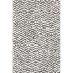 nuLOOM Flora Handmade Textured Wool Area Rug in Grey