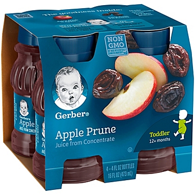 Gerber&reg; 100% 4 oz Apple Prune Juice From Concentrate With Added Vitamin C (4-Pack). View a larger version of this product image.