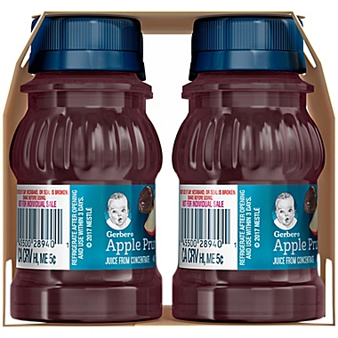 Gerber&reg; 100% 4 oz Apple Prune Juice From Concentrate With Added Vitamin C (4-Pack). View a larger version of this product image.