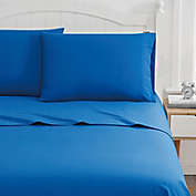 Crayola&reg; Percale Solid 200-Thread-Count Queen Sheet Set in Blue