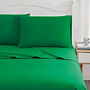 Crayola&reg; Percale Solid 200-Thread-Count Full Sheet Set in Green