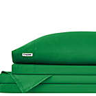 Alternate image 2 for Crayola&reg; Percale Solid 200-Thread-Count Queen Sheet Set in Green