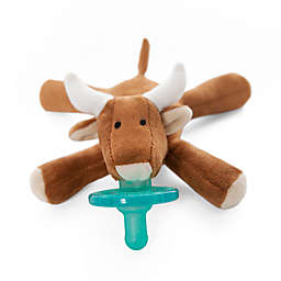 WubbaNub™ Size 0-6M Longhorn Bull Infant Pacifier in Tan