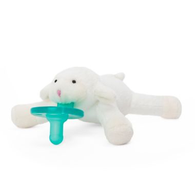 WubbaNub&trade; Size 0-6M Lil&#39; Lamb Infant Pacifier in White. View a larger version of this product image.