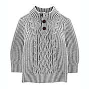 OshKosh B&#39;gosh&reg; Cable Knit Mock Neck Pullover Sweater in Grey