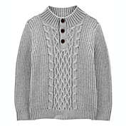 OshKosh B&#39;gosh&reg; Cable Knit Mock Neck Pullover Sweater in Grey
