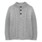 Alternate image 0 for OshKosh B&#39;gosh&reg; Size 3T Cable Knit Mock Neck Pullover Sweater in Grey