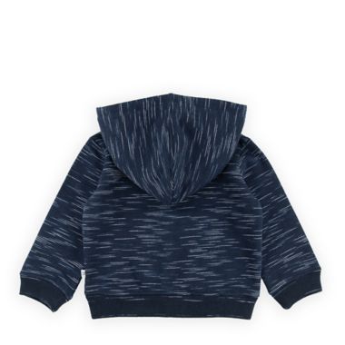 Sovereign Code&reg; Size 18M Heathered Zip-Up Hooded Sweatshirt in Navy. View a larger version of this product image.