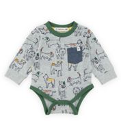 Sovereign Code&reg; Dog Long Sleeve Bodysuit in Grey