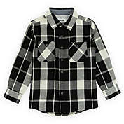 Sovereign Code&reg; Size 12M Long Sleeve Flannel Plaid Shirt in Black/White