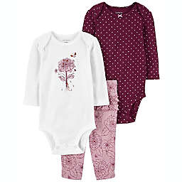 carter's® 3-Piece Bodysuit and Pant Set in Purple
