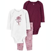 carter's&reg; 3-Piece Bodysuit and Pant Set in Purple