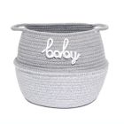 Alternate image 0 for Taylor Madison Designs&reg; Baby Small Coil Rope Round Tote Bin in White/Grey