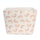 Alternate image 0 for Taylor Madison Designs&reg; Rainbows Medium Square Fabric Tote Bin in Ivory/Sienna/Pink