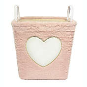 Taylor Madison Designs&reg; Heart Small Square Fabric Tote Bin in White/Pink/Gold