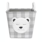 Alternate image 0 for Taylor Madison Designs&reg; Bear Small Square Fabric Tote Bin in Grey/White