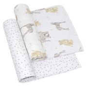 Living Textiles&reg; 2-Pack Savanna Babies Multicolor Swaddle Blankets