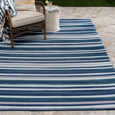 Simply Essential&trade; Coney Island 6' x 9' Indoor/OutdoorArea Rug in Teal. View a larger version of this product image.