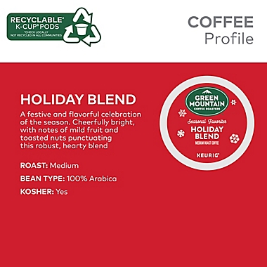 Green Mountain Coffee&reg; Holiday Blend Keurig&reg; K-Cup&reg; Pods 24-Count. View a larger version of this product image.