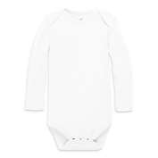 Primary&reg; Size 0-3M Unisex Signature Organic Cotton Long Sleeve Bodysuit in White
