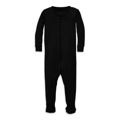 Primary&reg; Unisex  Size 0-3M Signature Organic Cotton Zip Footie in Black