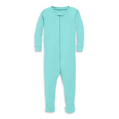 Primary&reg; Unisex Size 9-12M Signature Organic Cotton Zip Footie in Mist. View a larger version of this product image.