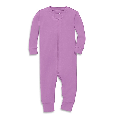Primary&reg; Unisex Newborn Solid Color Organic Cotton Zip Romper in Lavender. View a larger version of this product image.