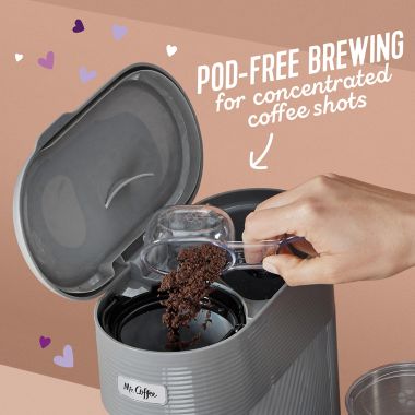 Mr. Coffee&reg; 4-in-1 Single-Serve Latte Lux in Grey. View a larger version of this product image.