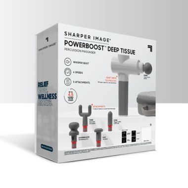 Sharper Image&reg; Powerboost Deep Tissue Massager in White. View a larger version of this product image.