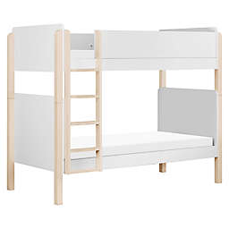 Babyletto TipToe Twin Over Twin Bunk Bed in White/Natural