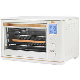 CRUX 6-Slice Digital Toaster Oven with Air Fryer in White