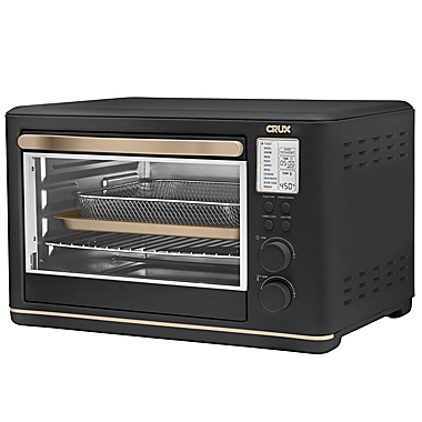 CRUX 6-Slice Digital Toaster Oven with Air Fryer in Black. View a larger version of this product image.