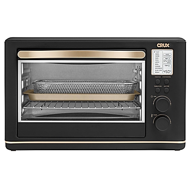 CRUX 6-Slice Digital Toaster Oven with Air Fryer in Black. View a larger version of this product image.