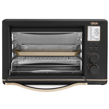 CRUX 6-Slice Digital Toaster Oven with Air Fryer in Black. View a larger version of this product image.