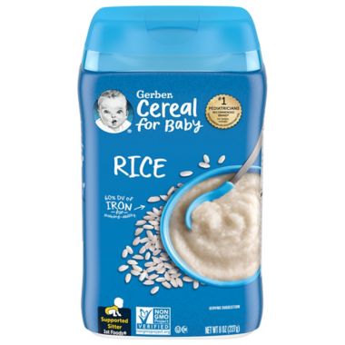 Gerber&reg; 8 oz. Single Grain Rice Cereal. View a larger version of this product image.