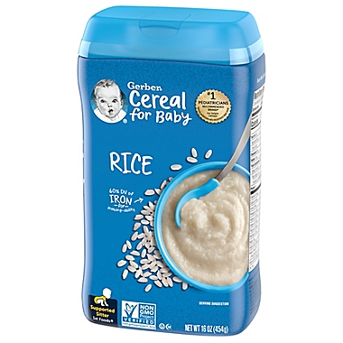 Gerber&reg; 16 oz. Single Grain Rice Cereal. View a larger version of this product image.