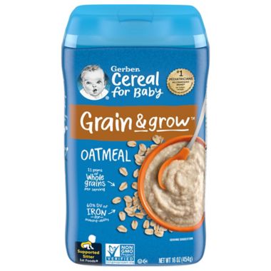 Gerber&reg; 16 oz. Single Grain Oatmeal Cereal. View a larger version of this product image.