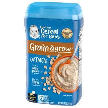 Gerber&reg; 16 oz. Single Grain Oatmeal Cereal. View a larger version of this product image.
